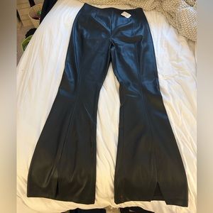 NWT free people flare leather pants